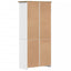 bogreol BODO 82x40x173 cm massivt fyrretræ hvid og brun