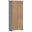 bogreol BODO 82x40x173 cm massivt fyrretræ grå