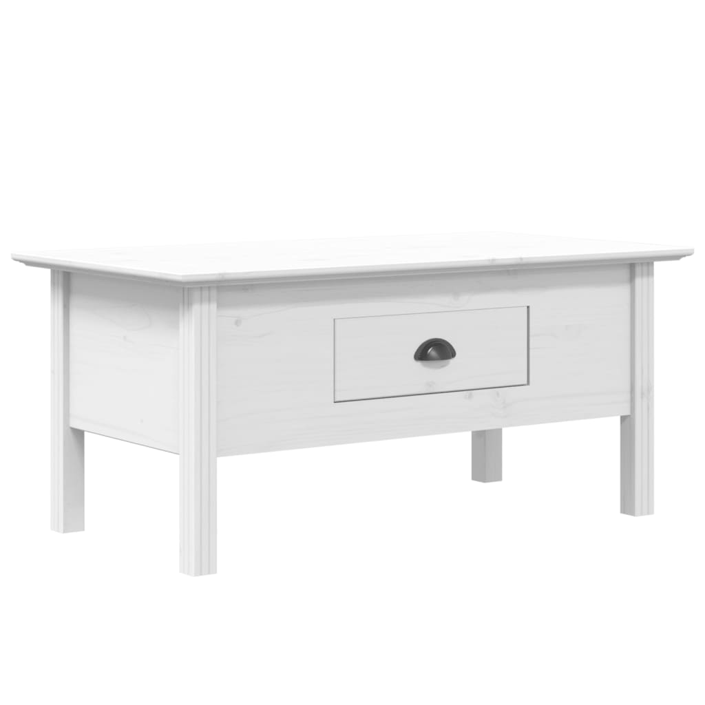 sofabord BODO 100x55x46 cm massivt fyrretræ hvid