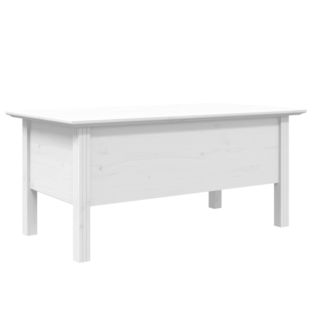 sofabord BODO 100x55x46 cm massivt fyrretræ hvid