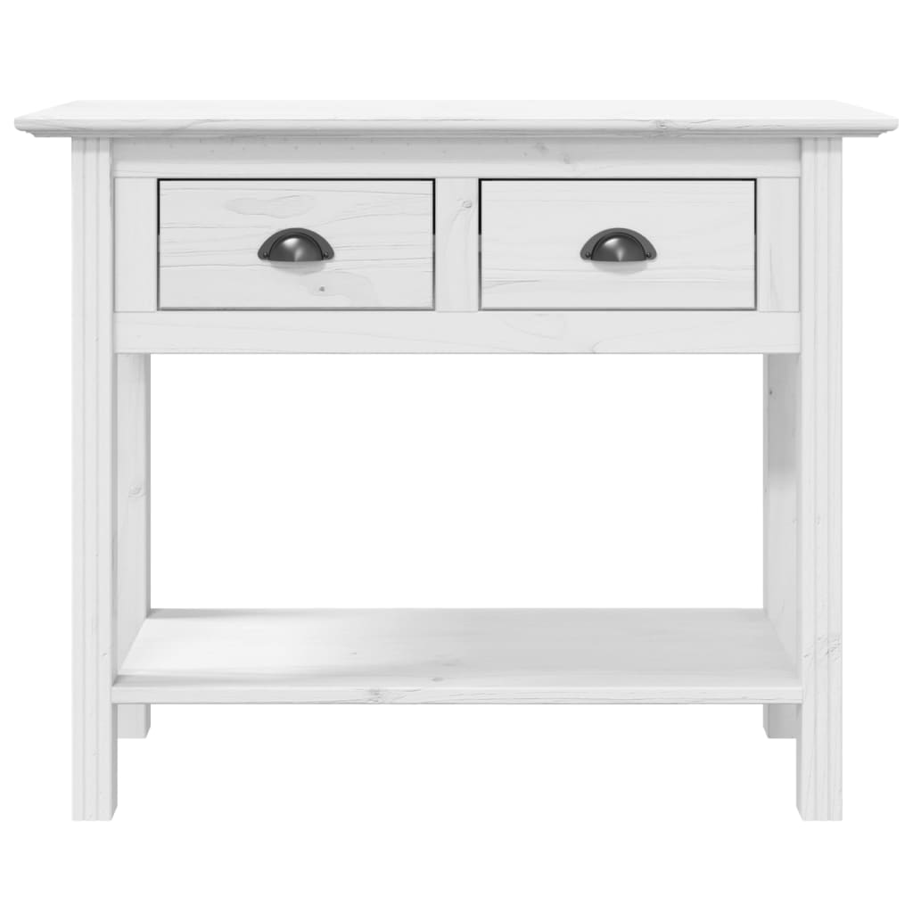 konsolbord BODO 91x35x74 cm massivt fyrretræ hvid