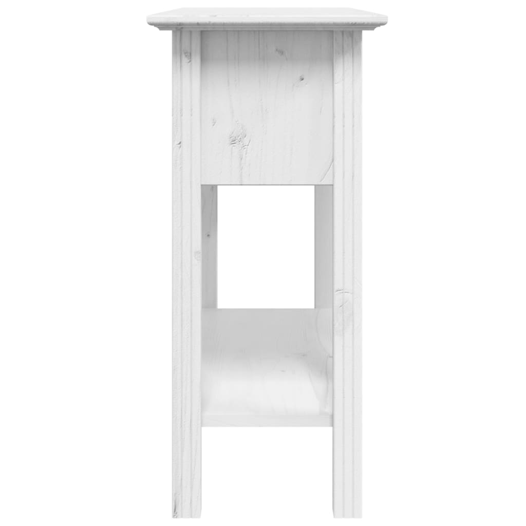 konsolbord BODO 91x35x74 cm massivt fyrretræ hvid