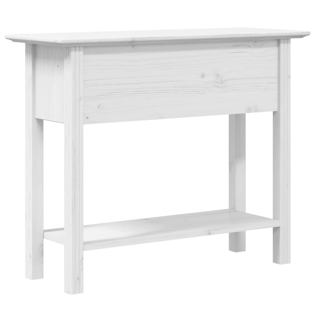 konsolbord BODO 91x35x74 cm massivt fyrretræ hvid