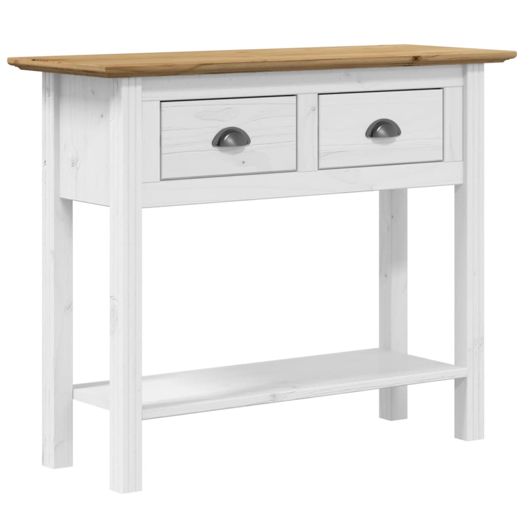 konsolbord BODO 91x35x74 cm massivt fyrretræ brun