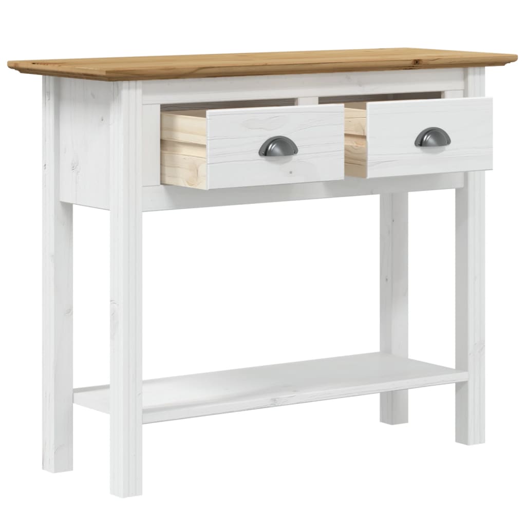 konsolbord BODO 91x35x74 cm massivt fyrretræ brun