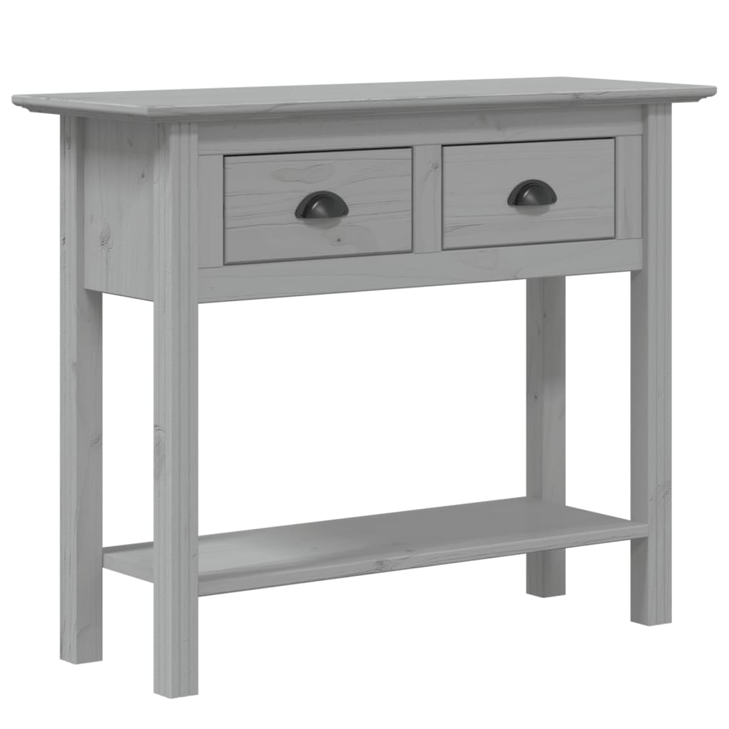 konsolbord BODO 91x35x74 cm massivt fyrretræ grå