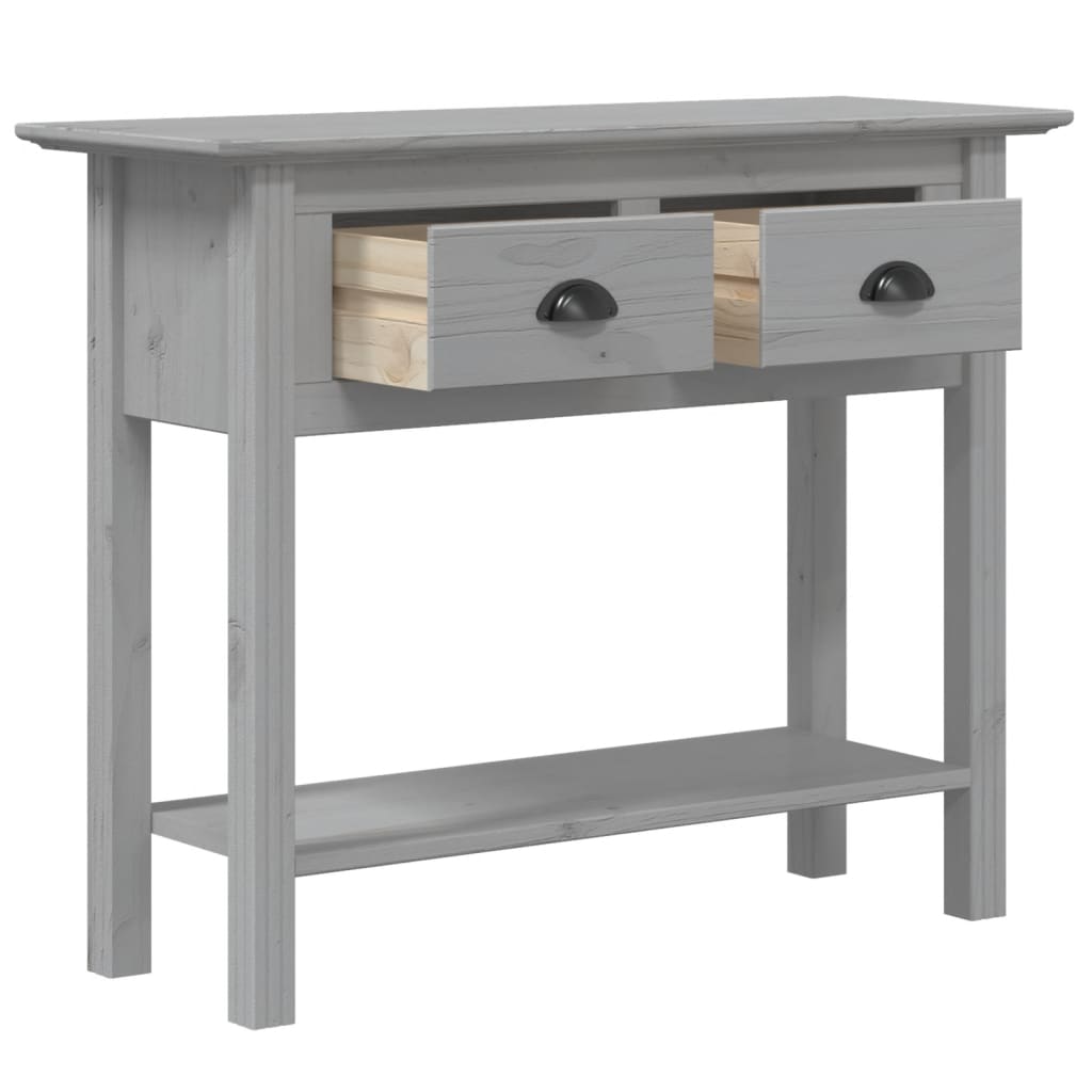 konsolbord BODO 91x35x74 cm massivt fyrretræ grå