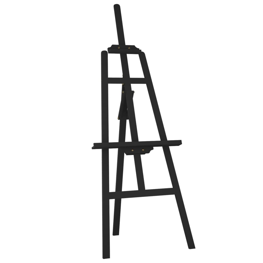 staffeli 53,5x95x127 cm massivt fyrretræ sort