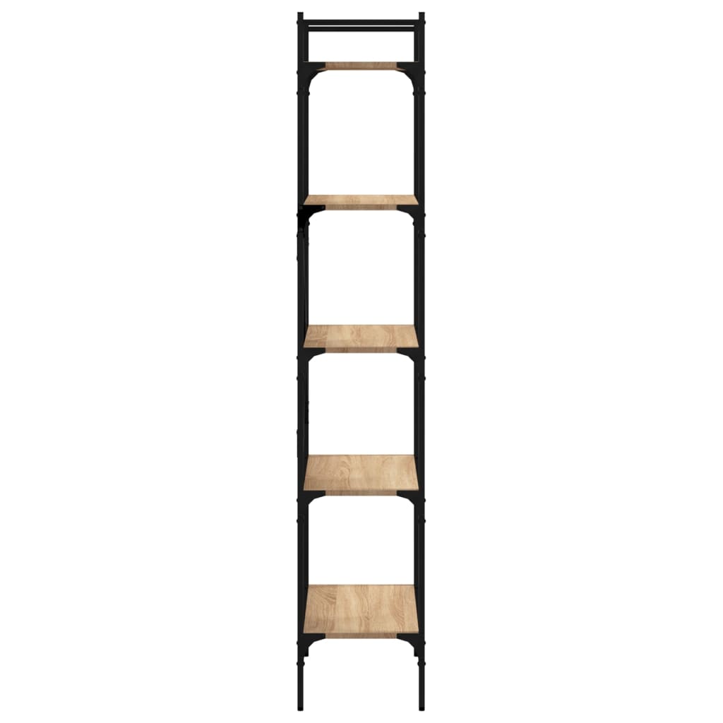 bogreol med 5 hylder 56x31,5x174 cm konstrueret træ sonoma-eg