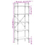 bogreol med 5 hylder 56x31,5x174 cm konstrueret træ sonoma-eg