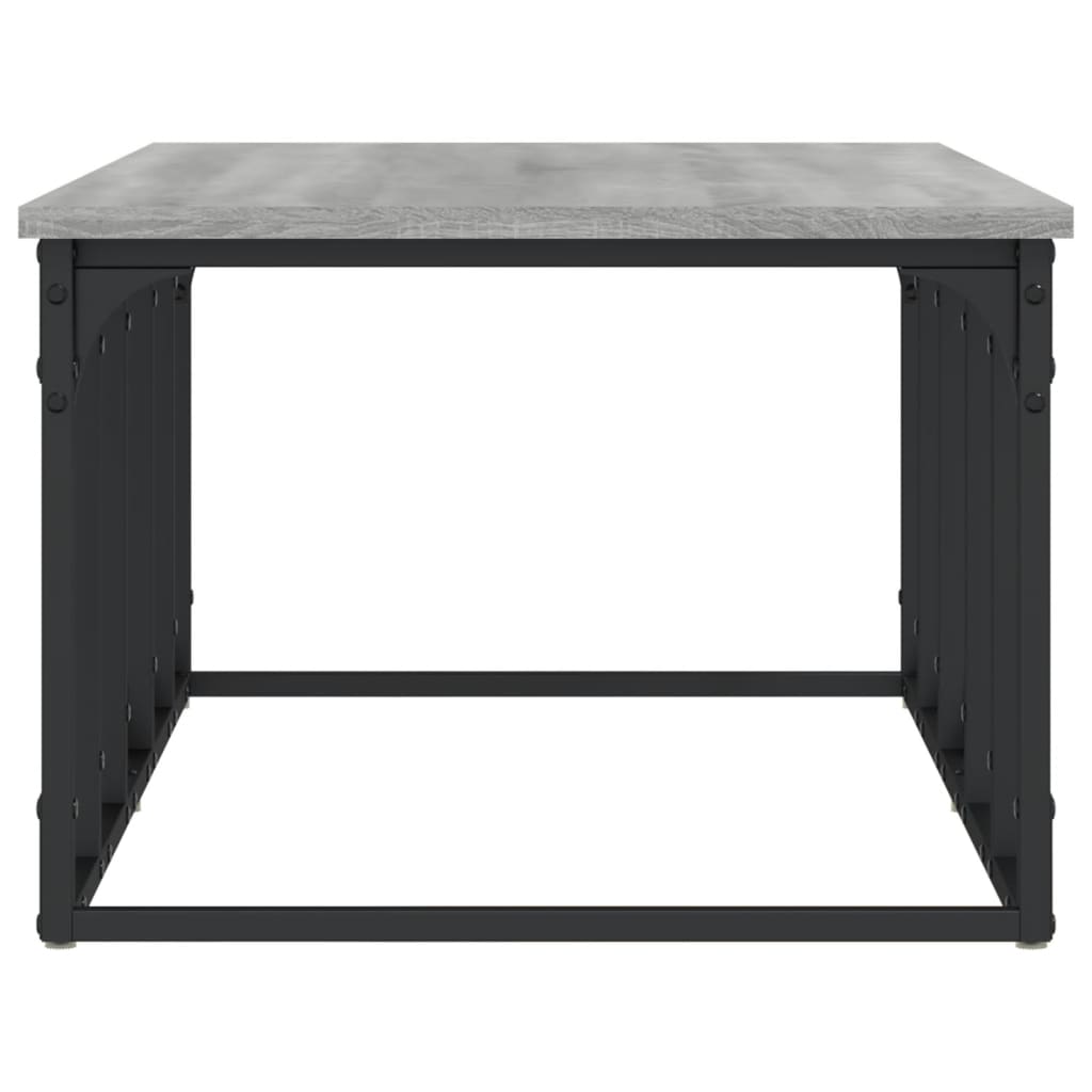 sofabord 100x50x35,5 cm konstrueret træ grå sonoma-eg