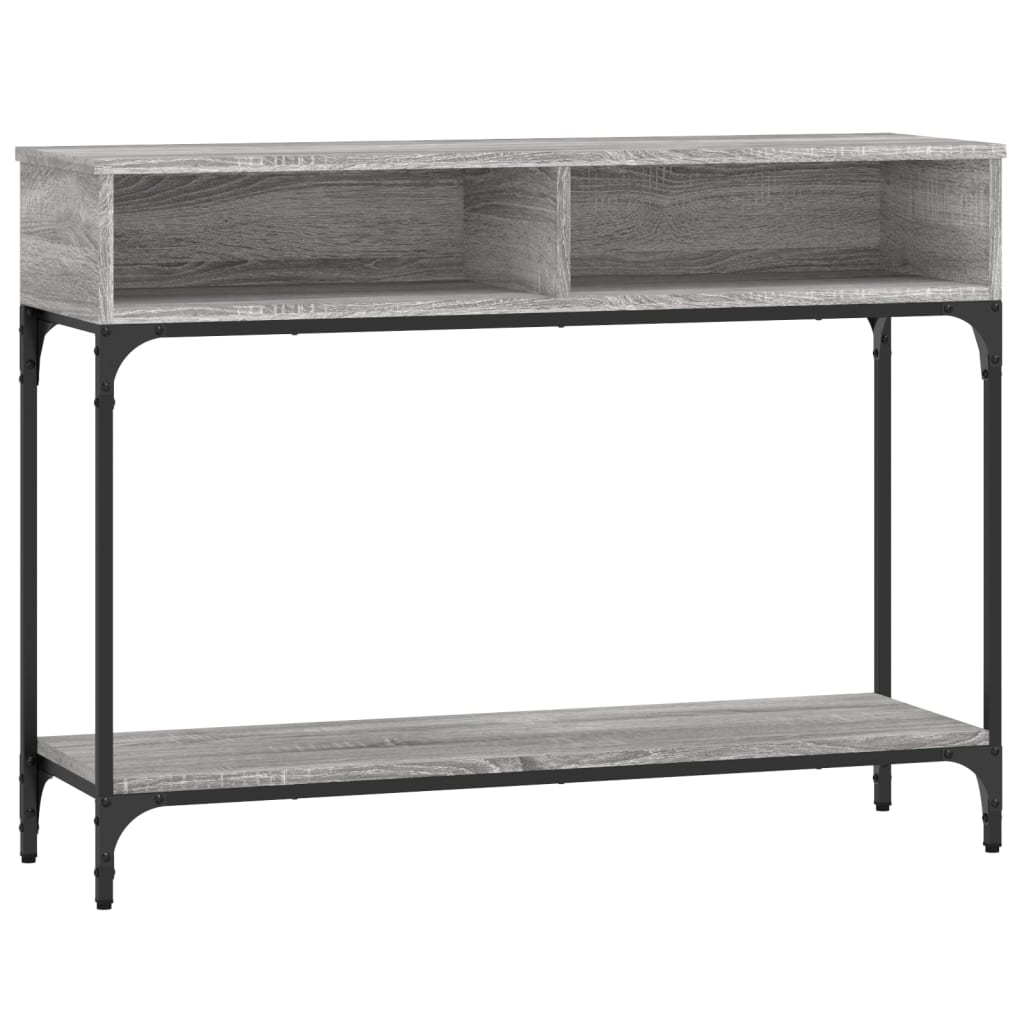 konsolbord 100x30,5x75 cm konstrueret træ grå sonoma-eg