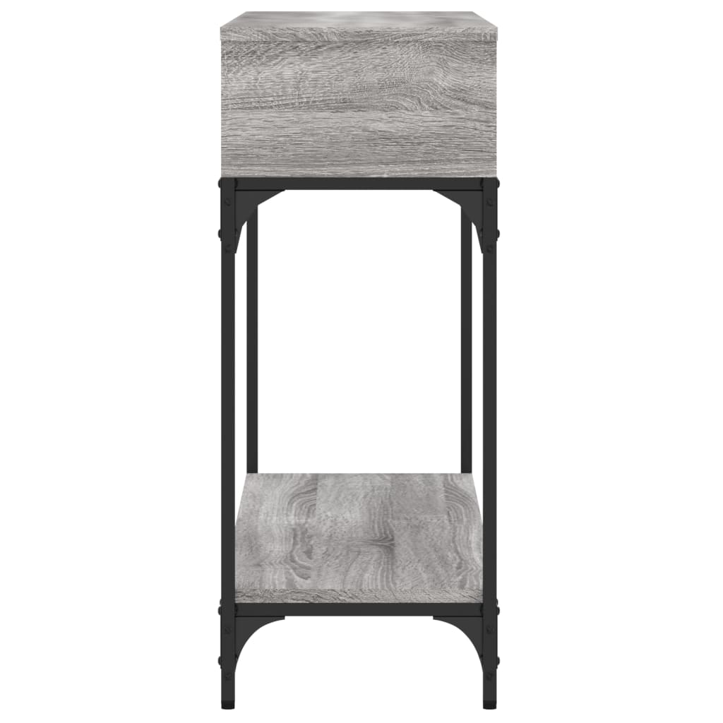 konsolbord 100x30,5x75 cm konstrueret træ grå sonoma-eg