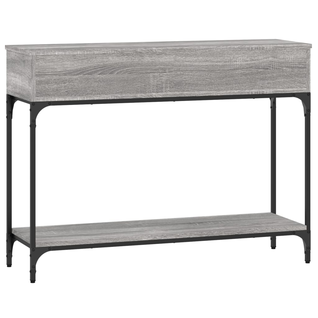konsolbord 100x30,5x75 cm konstrueret træ grå sonoma-eg