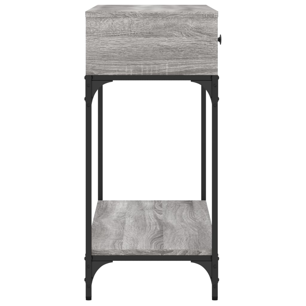 konsolbord 100x34,5x75 cm konstrueret træ grå sonoma-eg