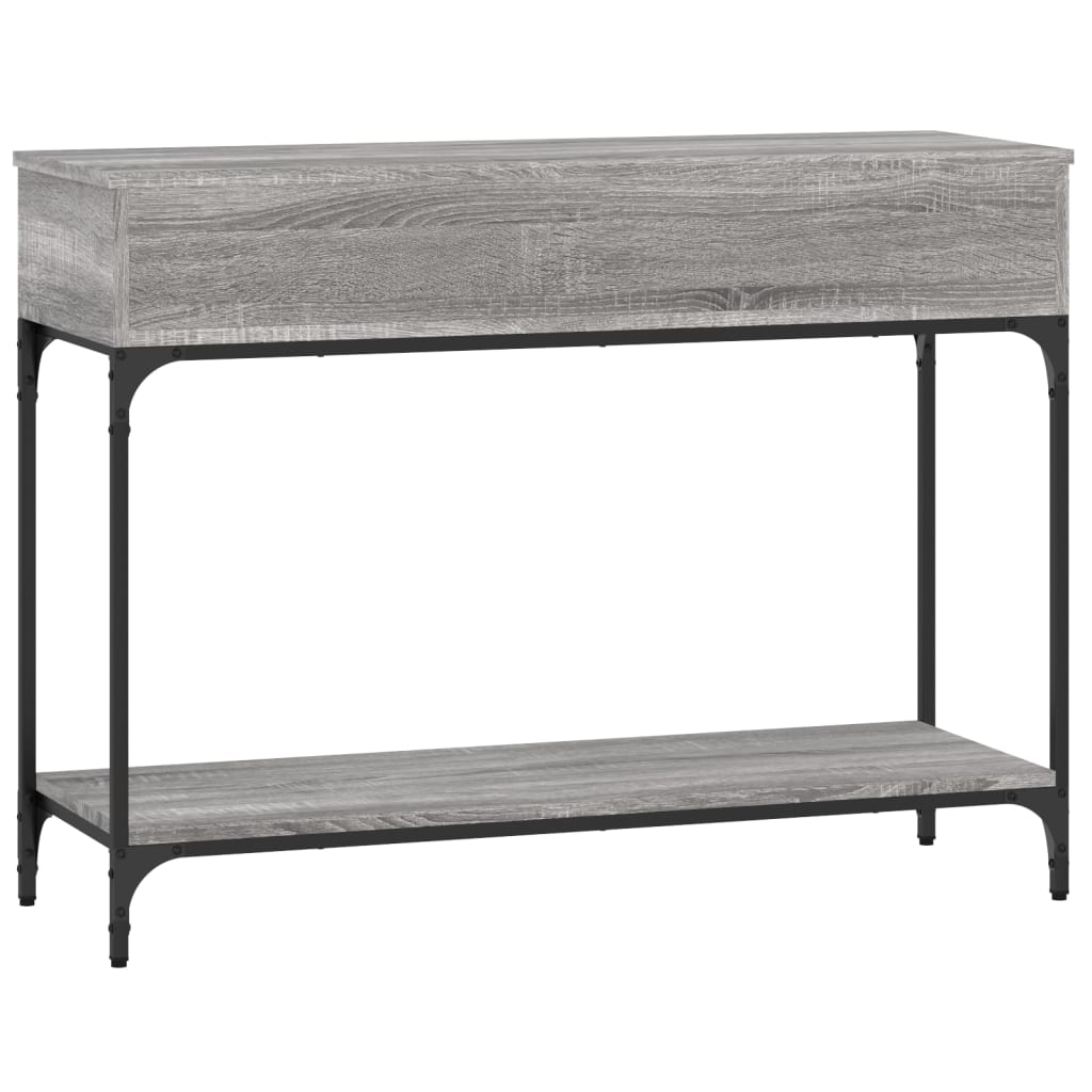 konsolbord 100x34,5x75 cm konstrueret træ grå sonoma-eg