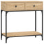 konsolbord 75x34,5x75 cm konstrueret træ sonoma-eg