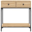 konsolbord 75x34,5x75 cm konstrueret træ sonoma-eg