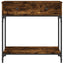 konsolbord 75x34,5x75 cm konstrueret træ røget egetræsfarve