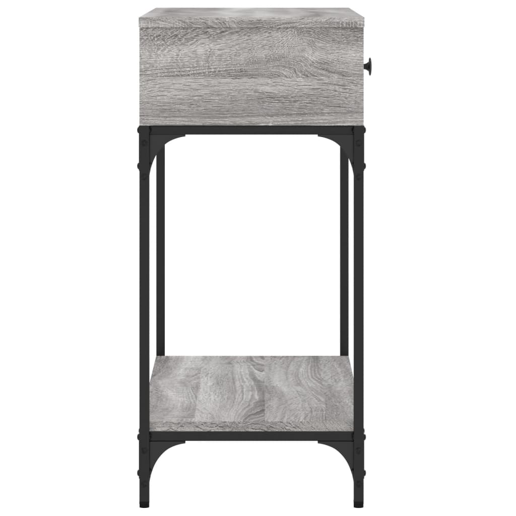 konsolbord 75x34,5x75 cm konstrueret træ grå sonoma-eg