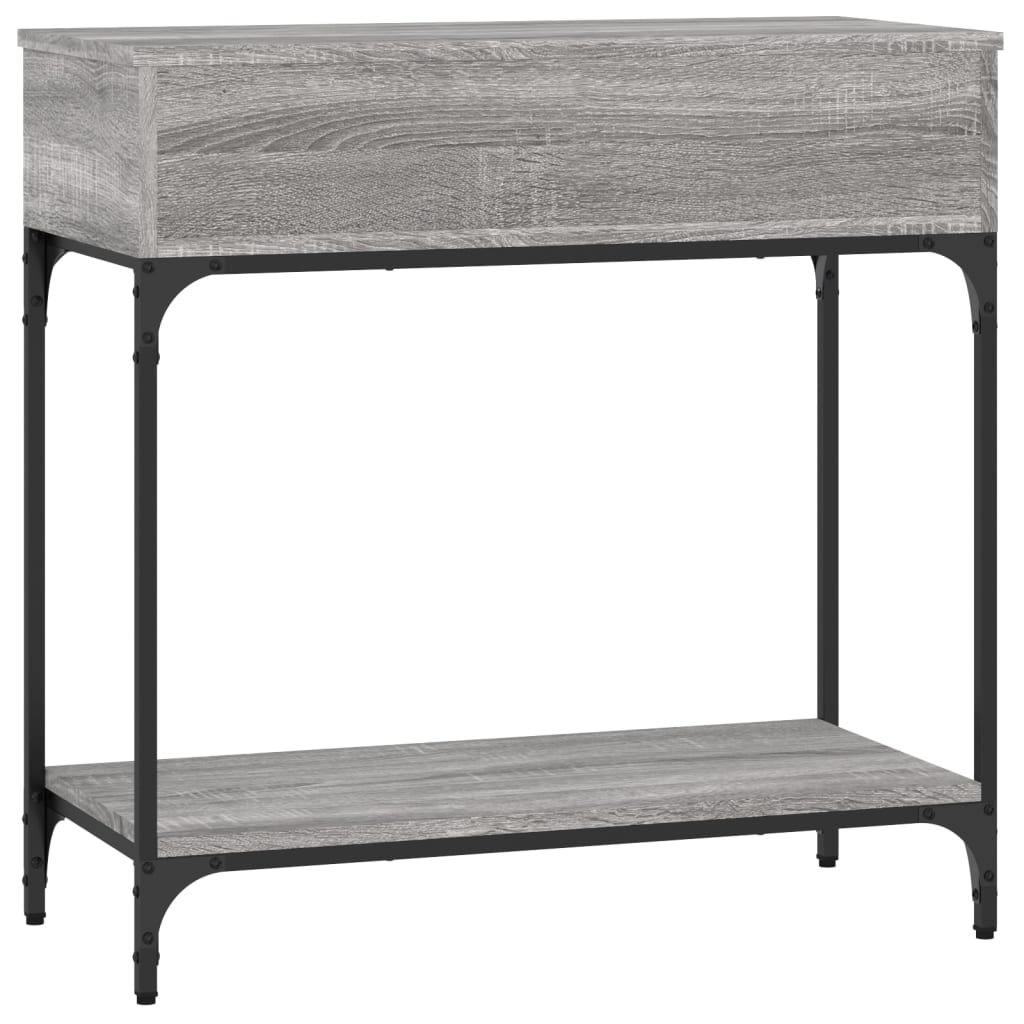konsolbord 75x34,5x75 cm konstrueret træ grå sonoma-eg