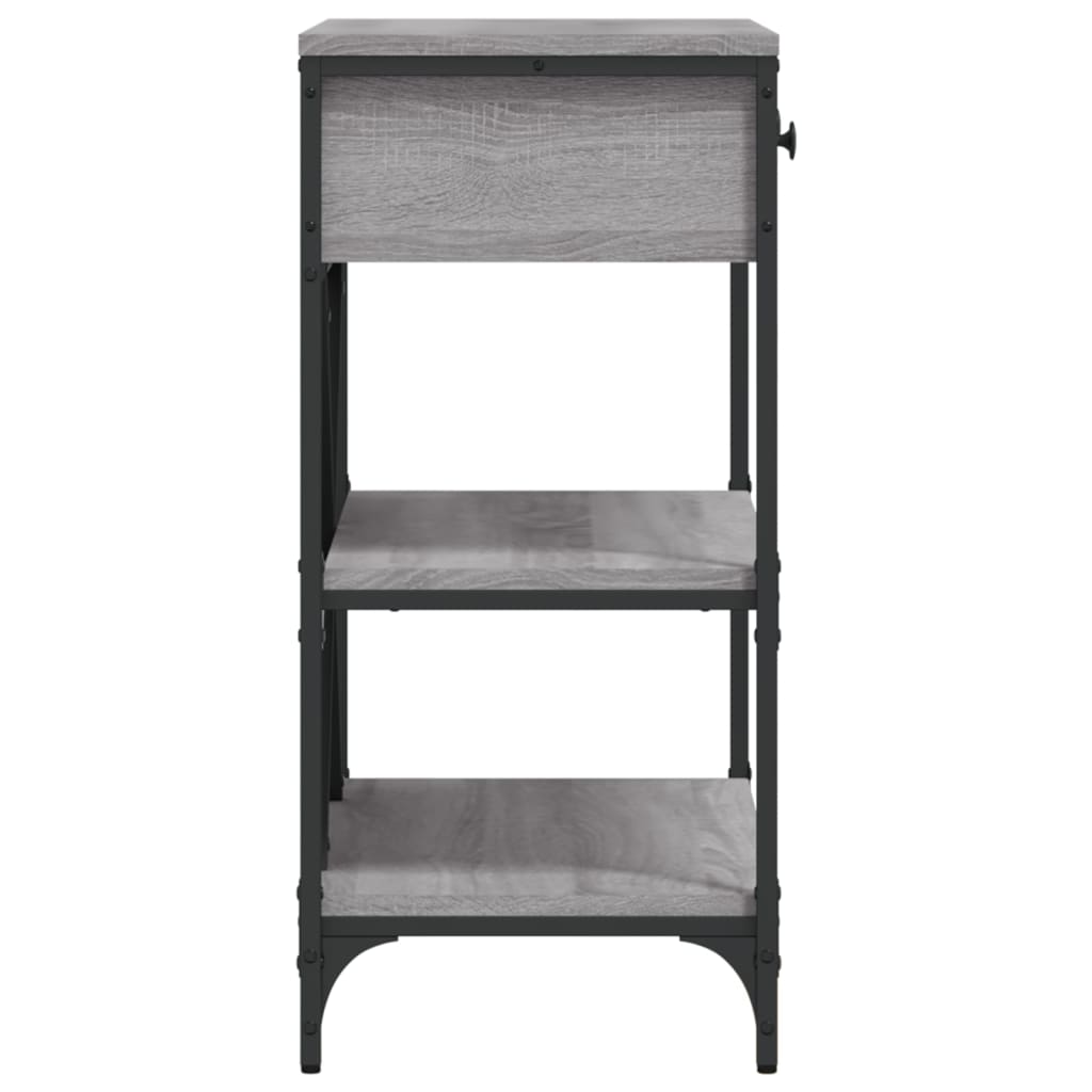 konsolbord 75x34,5x75 cm konstrueret træ grå sonoma-eg