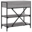 konsolbord 75x34,5x75 cm konstrueret træ grå sonoma-eg