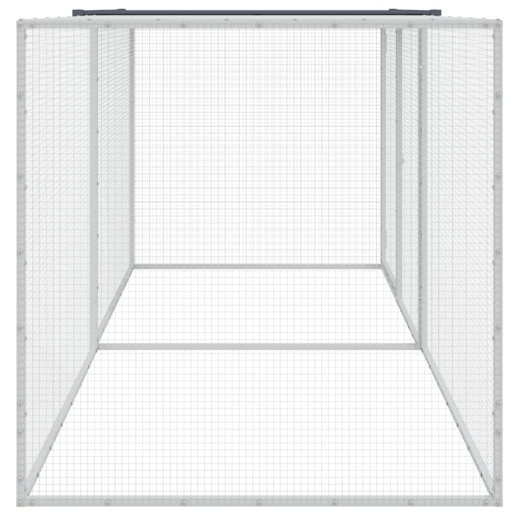 kyllingebur med tag antracit 203x98x90 cm galvaniseret stål