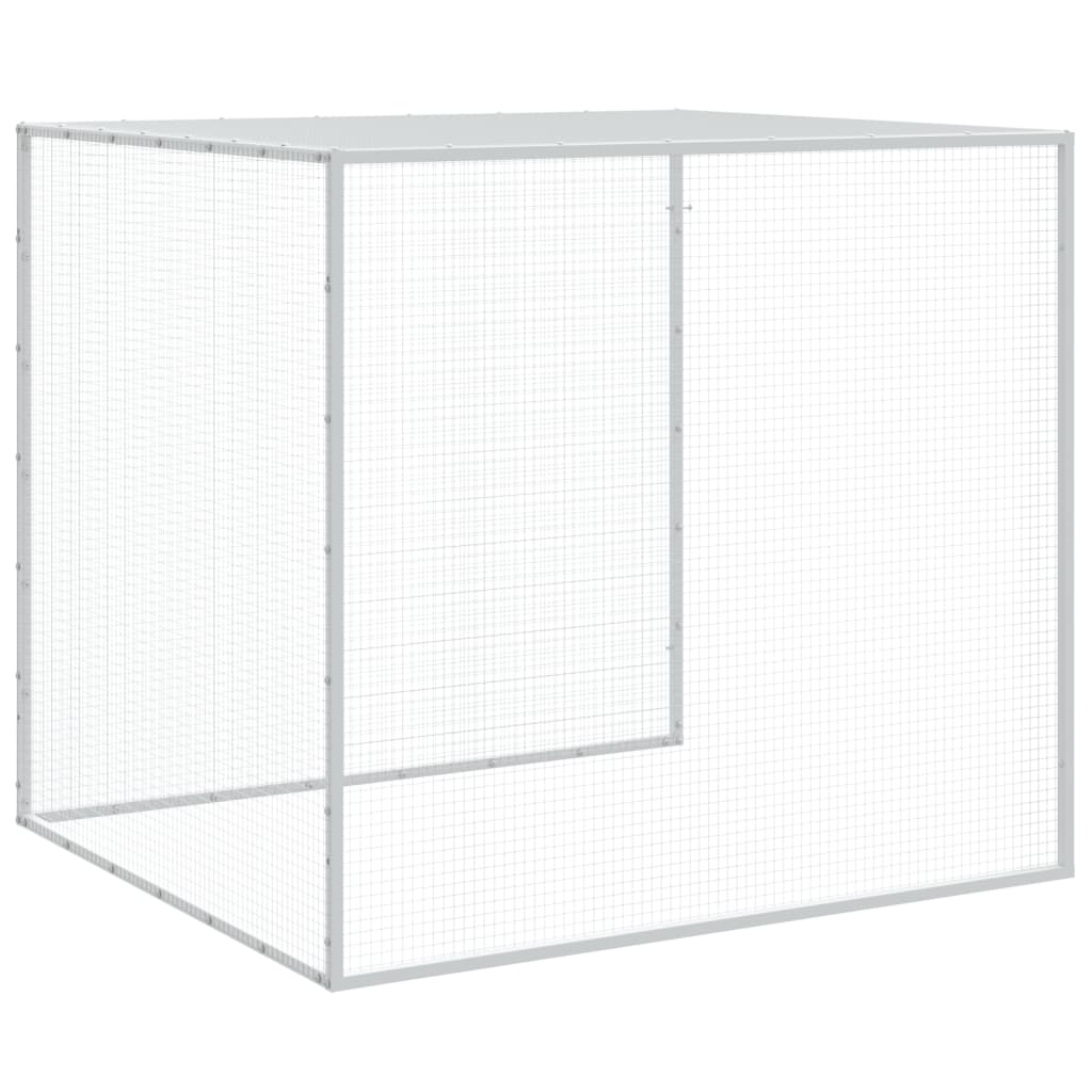 kyllingebur med tag antracit 203x98x90 cm galvaniseret stål