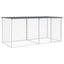 kyllingebur med tag antracit 203x98x90 cm galvaniseret stål
