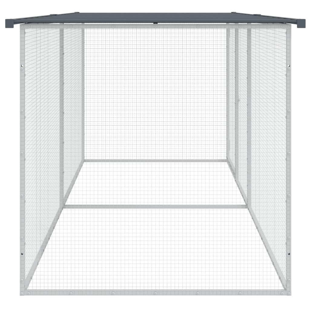 kyllingebur med tag antracit 203x98x90 cm galvaniseret stål