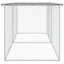 kyllingebur med tag lysegrå 203x98x90 cm galvaniseret stål