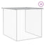 hønsebur med tag 603x98x90 cm galvaniseret stål lysegrå