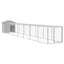hønsehus med løbegård 117x813x123 cm galvaniseret stål lysegrå