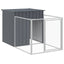 hundehus med løbegård 110x405x110 cm galvaniseret stål antracit