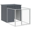 hundehus med løbegård 110x609x110 cm galvaniseret stål antracit