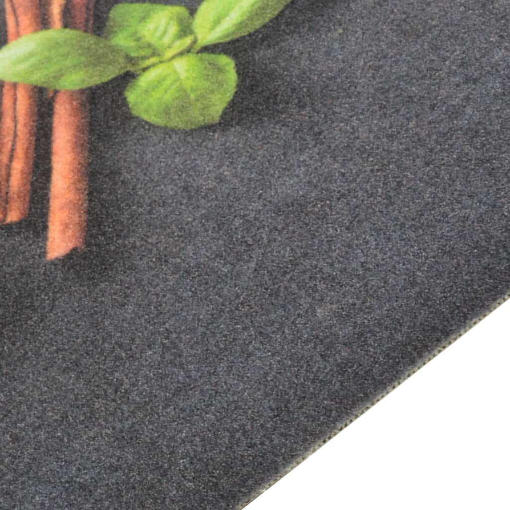 køkkentæppe 60x300 cm krydderidesign vaskbart velour