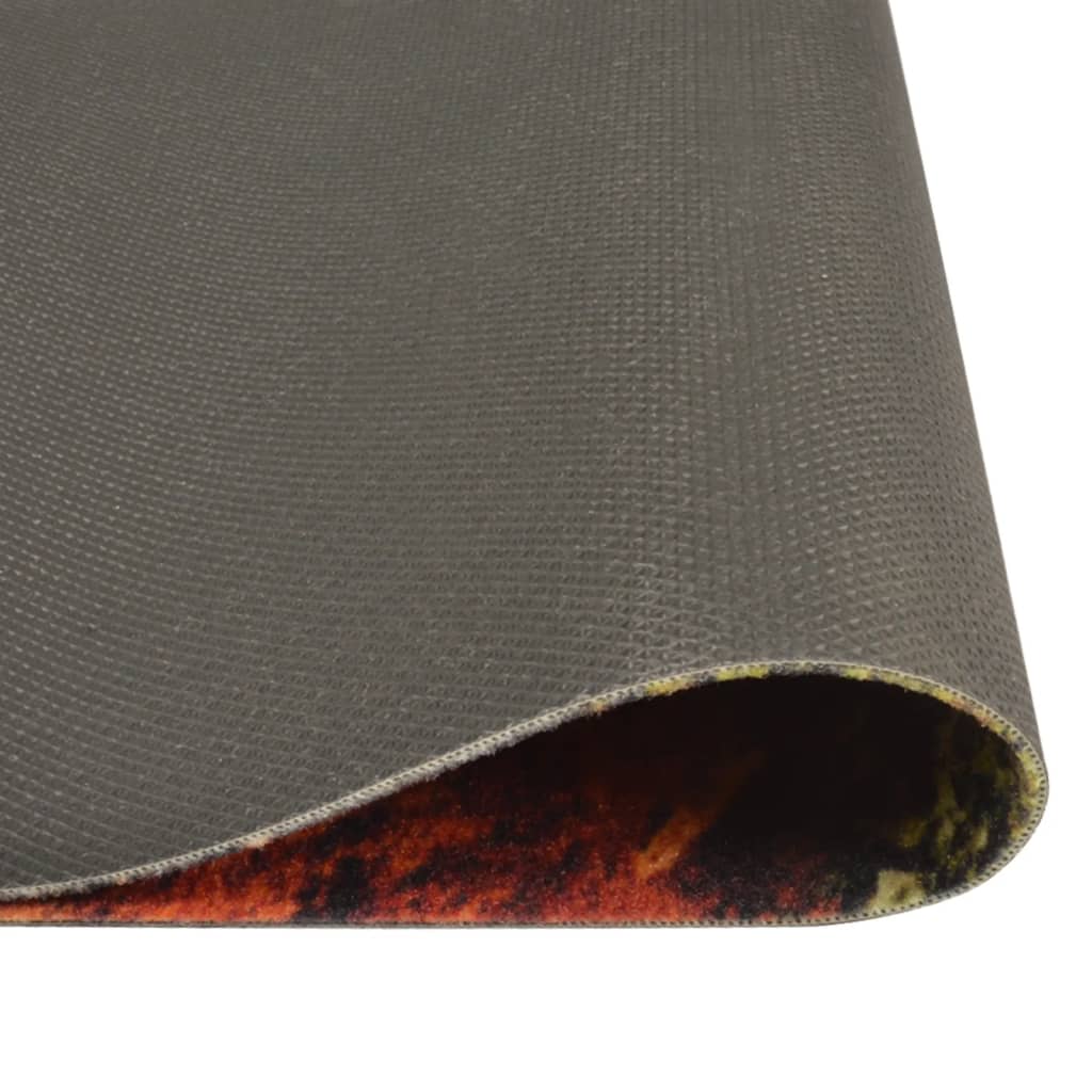 køkkentæppe 45x150 cm ske- og krydderidesign vaskbart velour
