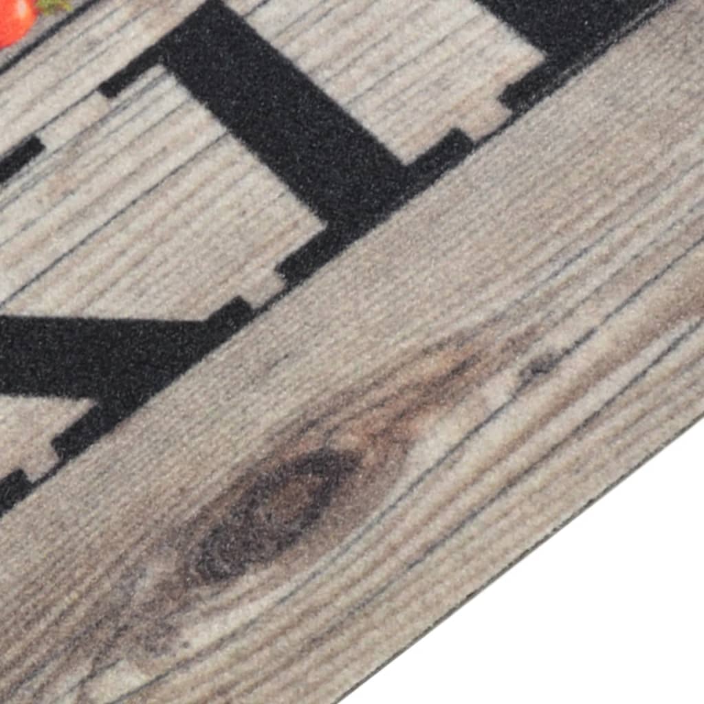 køkkentæppe 45x150 cm Cooking-design vaskbart velour grå