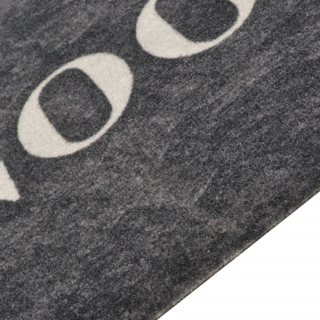 køkkentæppe 45x150 cm Cooking-design vaskbart velour sort