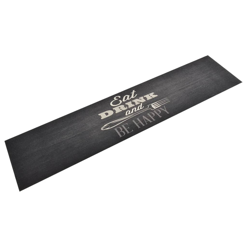 køkkentæppe 60x300 cm Kitchen Black-design vaskbart velour