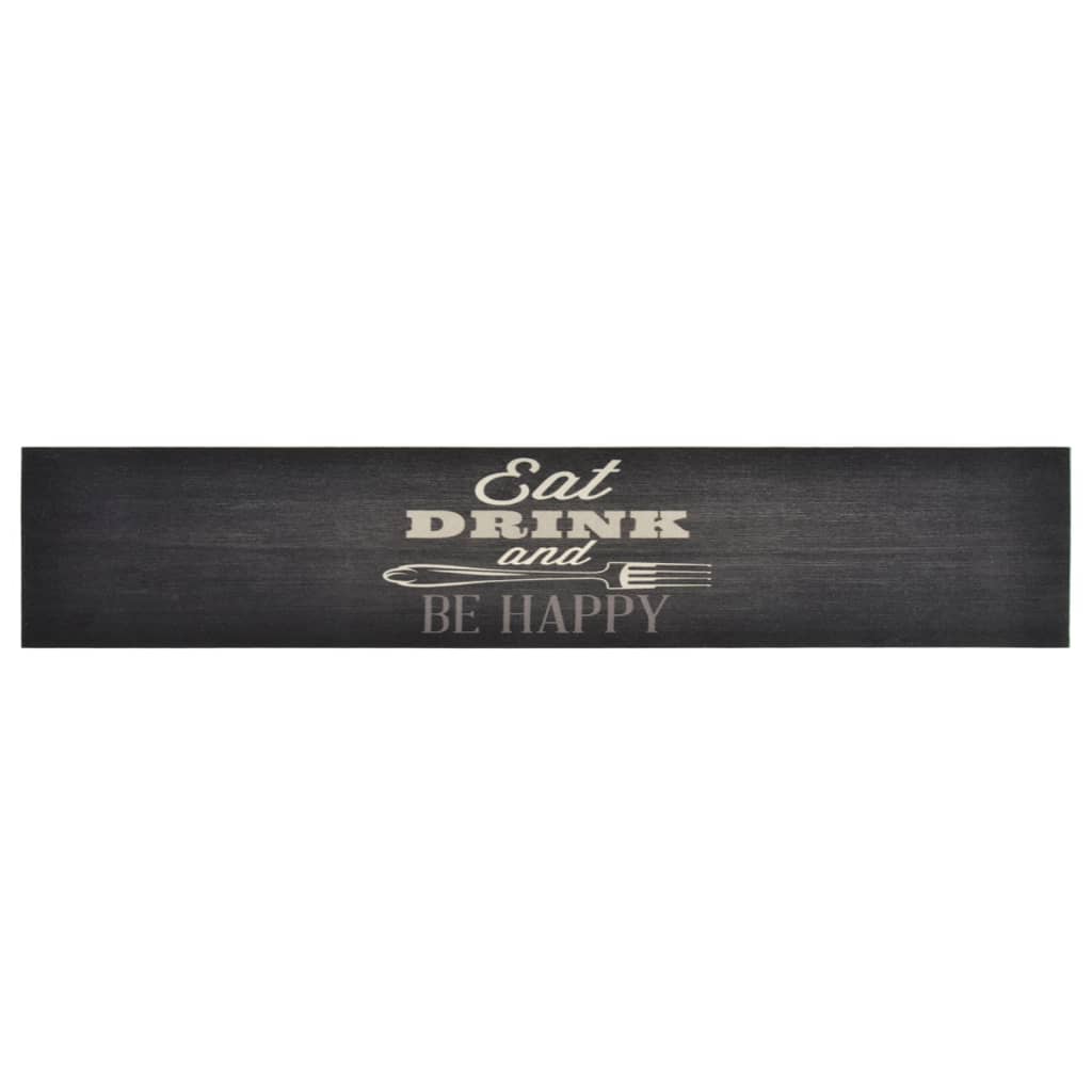 køkkentæppe 60x300 cm Kitchen Black-design vaskbart velour