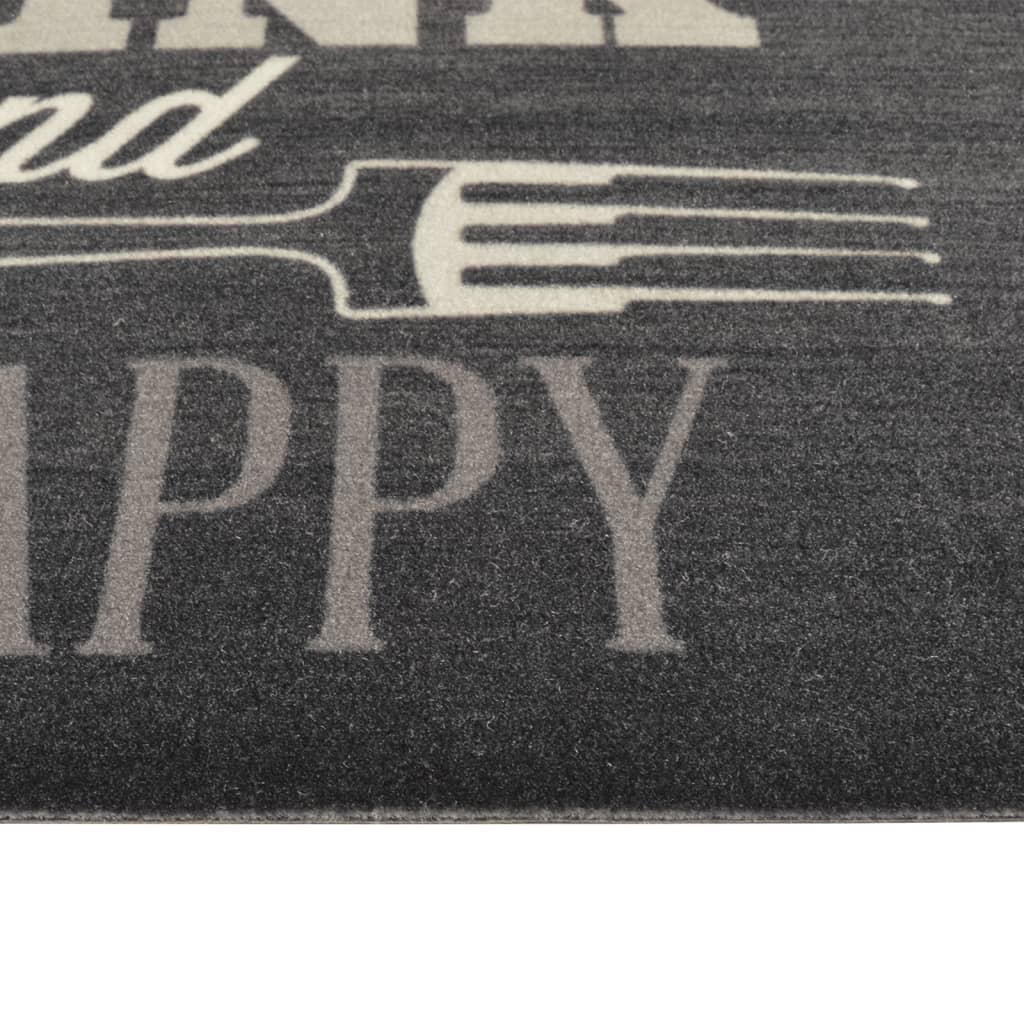 køkkentæppe 60x300 cm Kitchen Black-design vaskbart velour