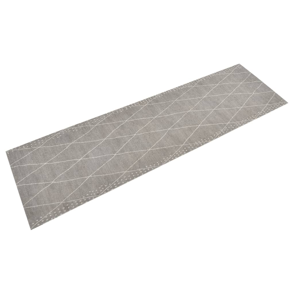 køkkentæppe 45x150 cm rombedesign vaskbart velour