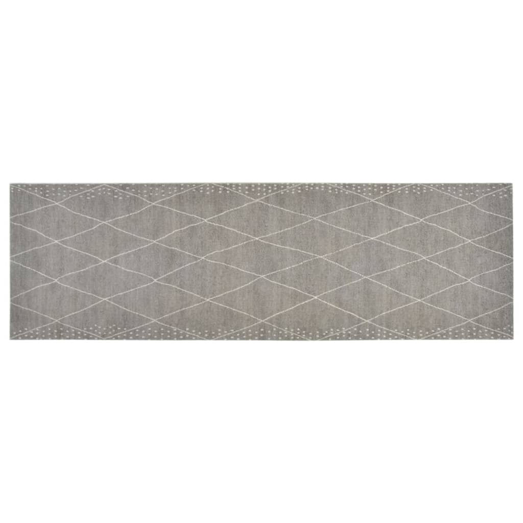 køkkentæppe 60x180 cm rombedesign vaskbart velour