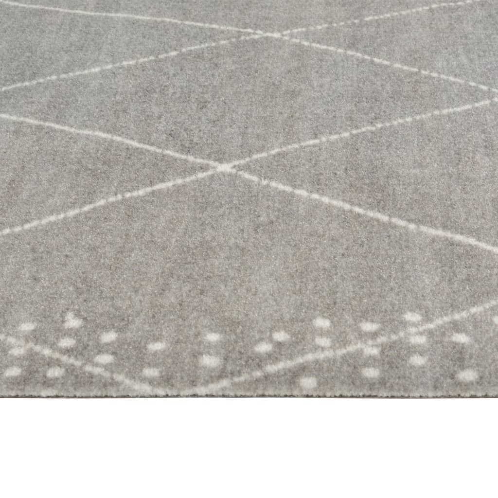 køkkentæppe 60x300 cm rombedesign vaskbart fløjl
