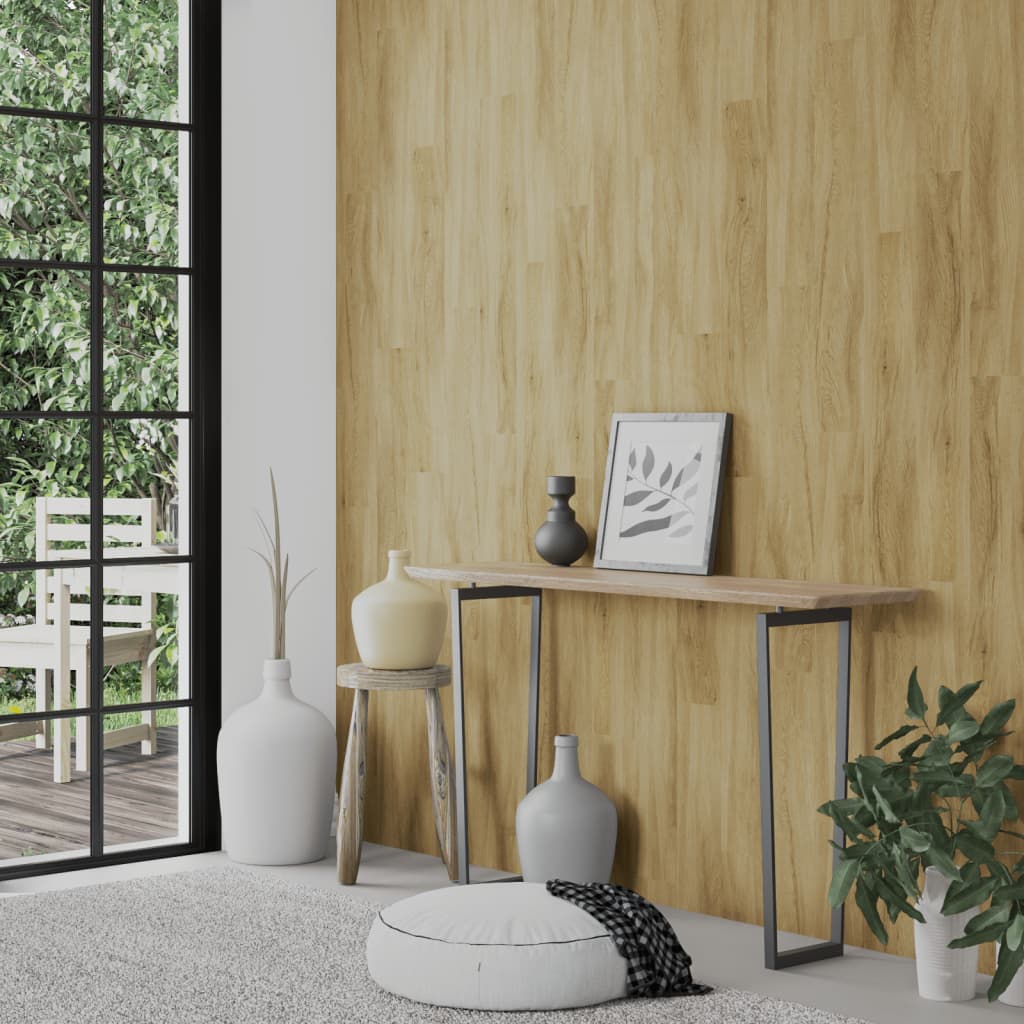 vægpaneler 4,12 m² trælook PVC brun