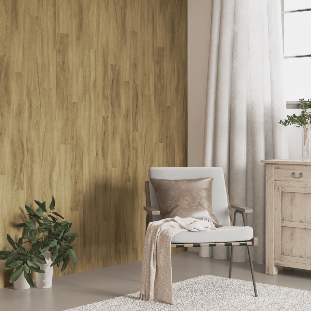 vægpaneler 4,12 m² trælook PVC brun