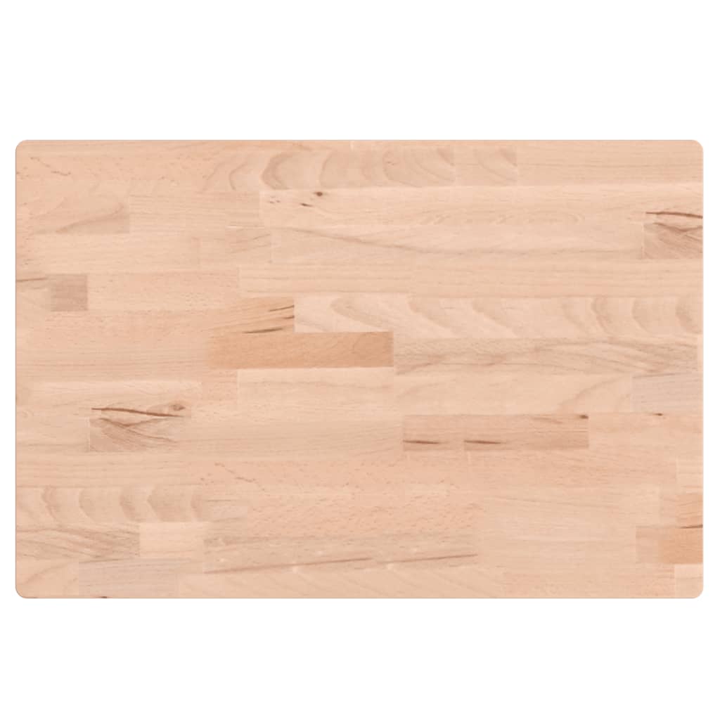 bordplade til badeværelse 60x40x1,5 cm massivt bøgetræ