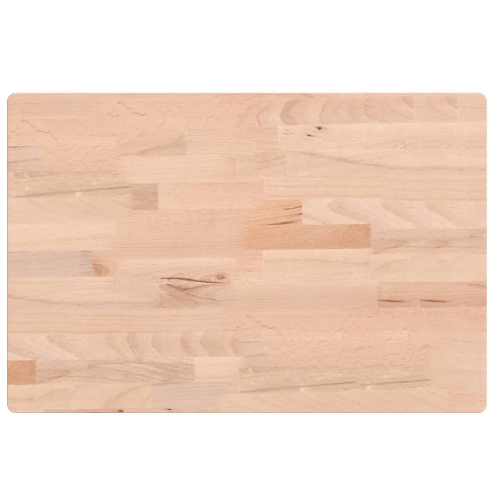 bordplade til badeværelse 60x40x2,5 cm massivt bøgetræ
